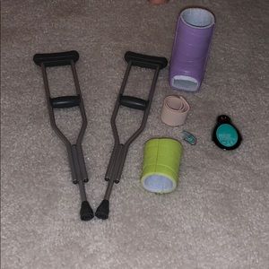 American girl doll injured set